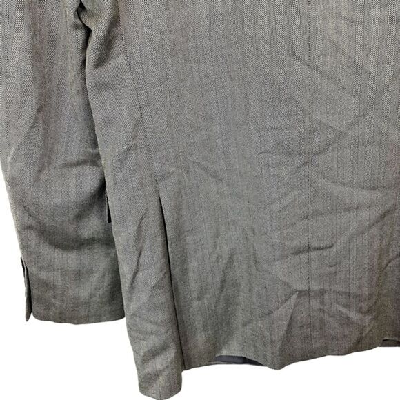 Lauren Ralph Lauren Slim Men's Herringbone Silk Wool 2 Button Blazer Jacket 40 L - Picture 15 of 16